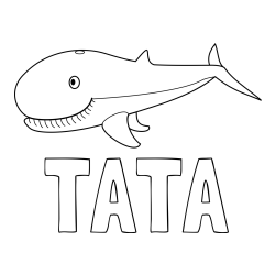 Online izdelana pobarvanka - Pobarvanka imena TATA in pobarvanka kita