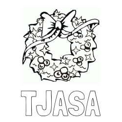 Online izdelana pobarvanka - Pobarvanka imena TJAŠA in pobarvanka lepega adventnega venčka