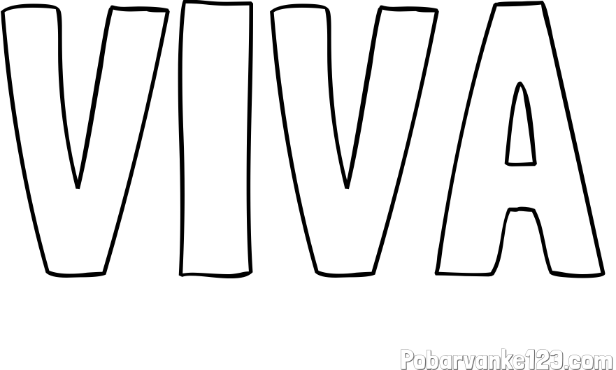 Pobarvanka imena VIVA