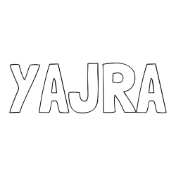 Online izdelana pobarvanka - Pobarvanka imena YAJRA