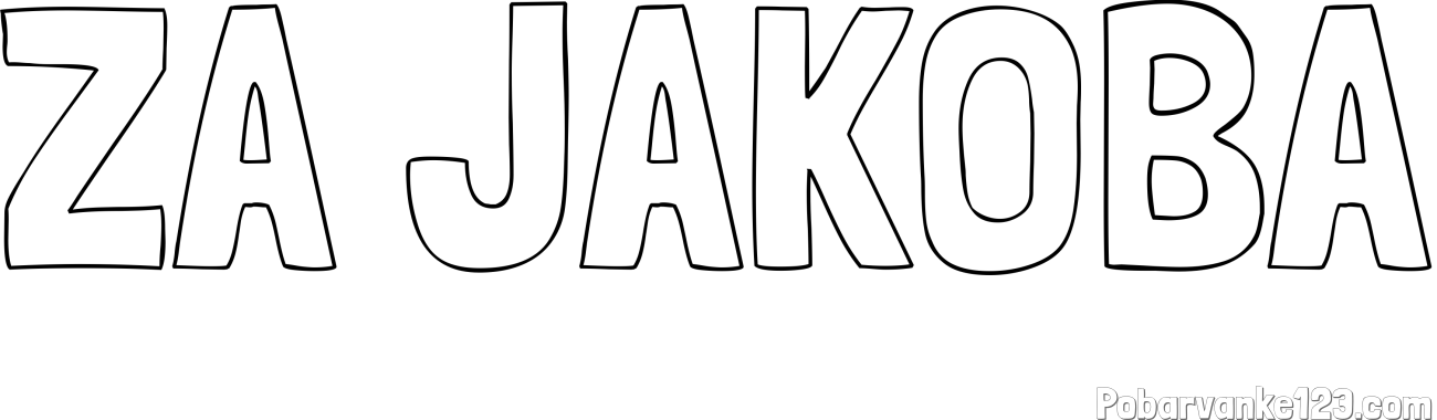 Pobarvanka imena ZA JAKOBA