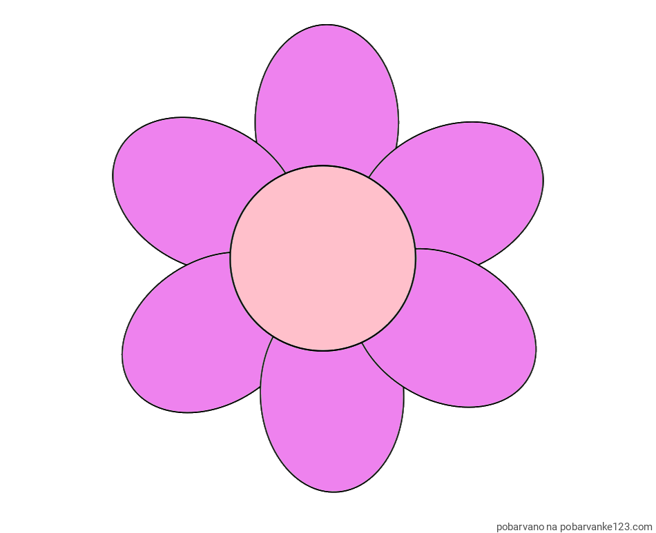 POBARVANA POBARVANKA - Otroška pobarvanka cveta