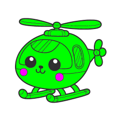 Pobarvana pobarvanka - Otroška pobarvanka helikopterja