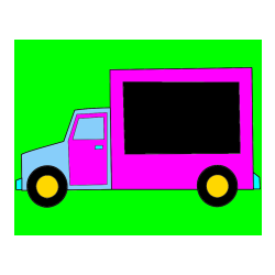 Pobarvana pobarvanka - Otroška pobarvanka kamiona