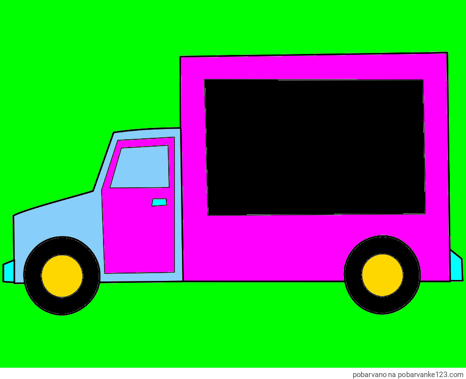 POBARVANA POBARVANKA - Otroška pobarvanka kamiona