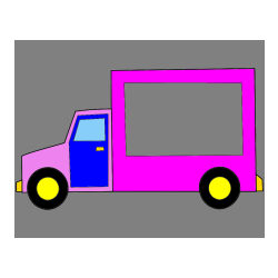 Pobarvana pobarvanka - Otroška pobarvanka kamiona