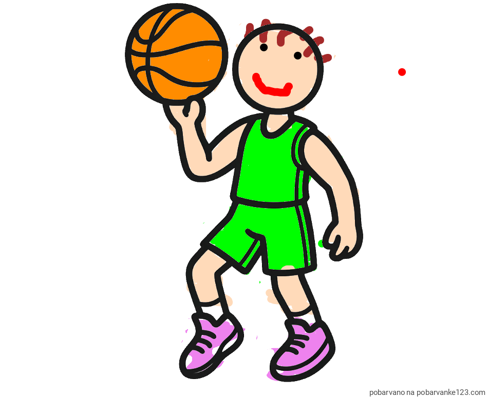 POBARVANA POBARVANKA - Otroška pobarvanka košarkarja
