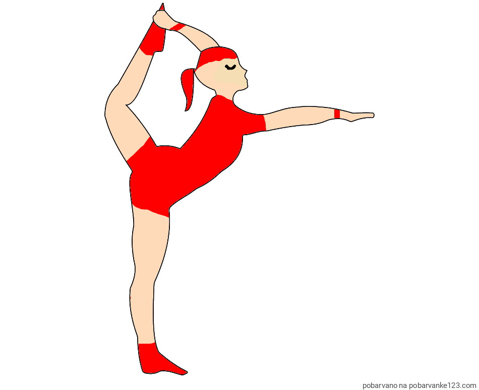 POBARVANA POBARVANKA - Pobarvanka baletke med ogrevanjem