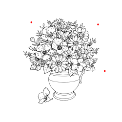 Pobarvana pobarvanka - Pobarvanka cvetja v vazi