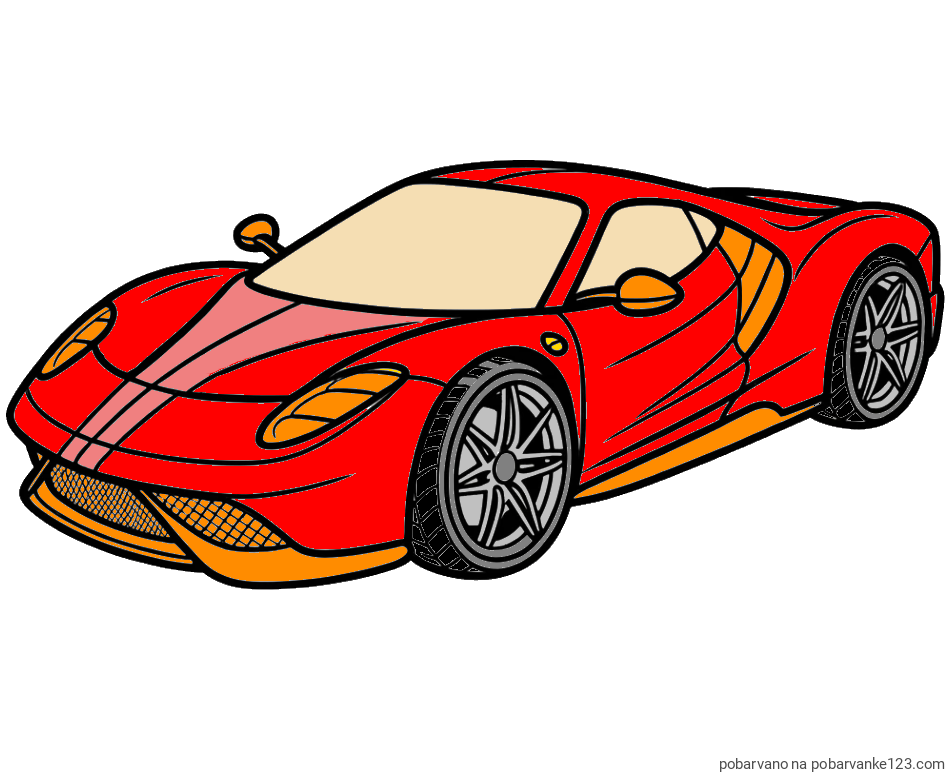 POBARVANA POBARVANKA - Pobarvanka dirkalnega avtomobila