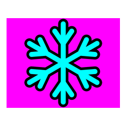 Pobarvana pobarvanka - Pobarvanka enostavne snežinke