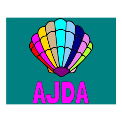 Pobarvana pobarvanka - Pobarvanka imena AJDA in pobarvanka školjke