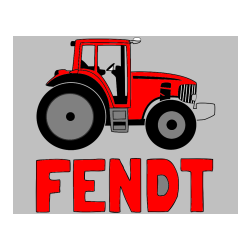 Pobarvana pobarvanka - Pobarvanka imena FENDT in pobarvanka velikega in zmogljivega traktorja