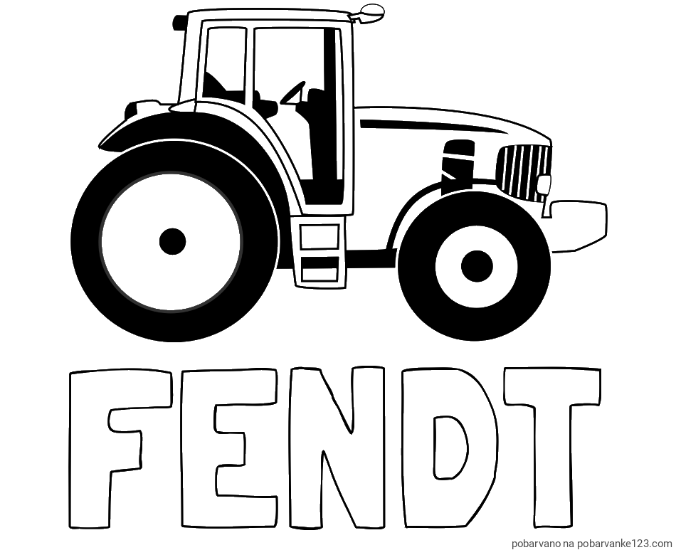 POBARVANA POBARVANKA - Pobarvanka imena FENDT in pobarvanka velikega in zmogljivega traktorja