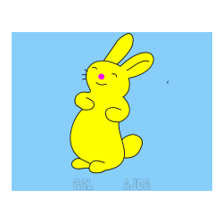 Pobarvana pobarvanka - Pobarvanka imena GAL          AJDA in pobarvanka nasmejanega zajčka