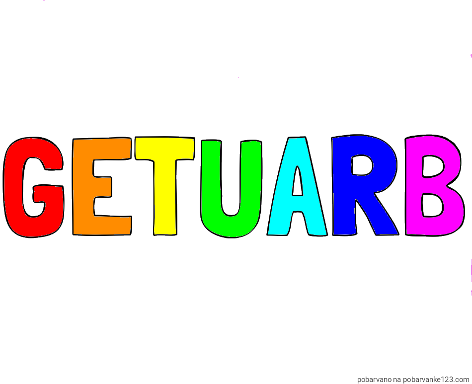 POBARVANA POBARVANKA - Pobarvanka imena GETUARB
