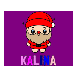 Pobarvana pobarvanka - Pobarvanka imena KALINA in enostavna otroška pobarvanka Božička