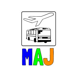 Pobarvana pobarvanka - Pobarvanka imena MAJ in avtobus in letalo