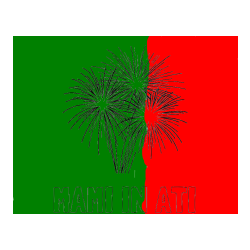 Pobarvana pobarvanka - Pobarvanka imena MAMI IN ATI in lepa pobarvanka ognjemeta