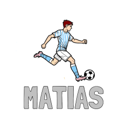 Pobarvana pobarvanka - Pobarvanka imena MATIAS in pobarvanka nogometaša v napadu
