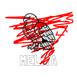 Pobarvana pobarvanka - Pobarvanka imena MELITA in pobarvanka orla