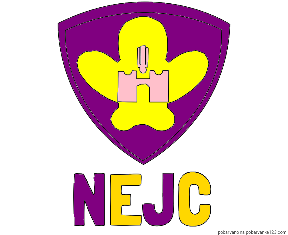 POBARVANA POBARVANKA - Pobarvanka imena NEJC in pobarvanka NK Maribor (grb)