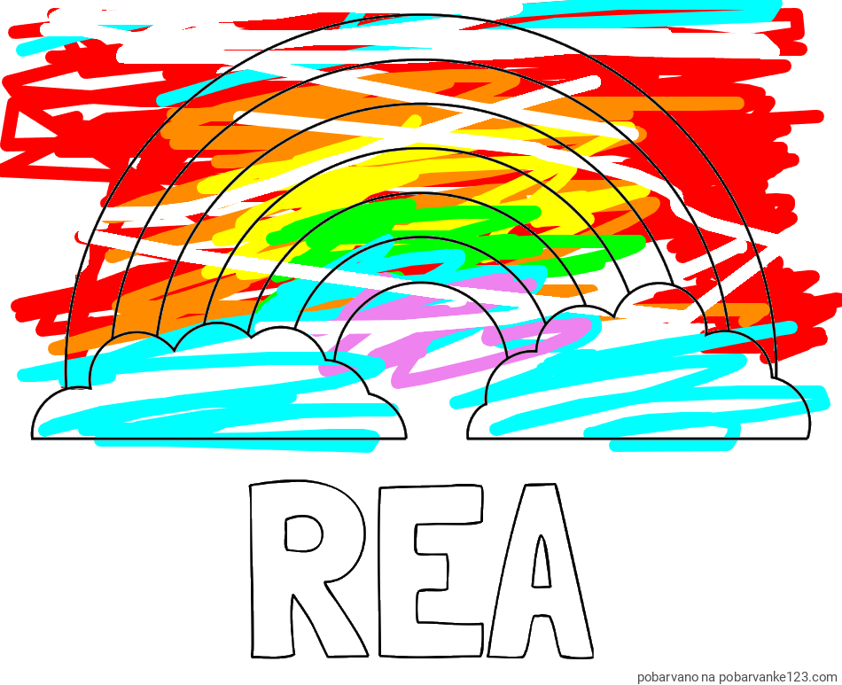 POBARVANA POBARVANKA - Pobarvanka imena REA