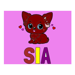 Pobarvana pobarvanka - Pobarvanka imena SIA in pobarvanka čivave