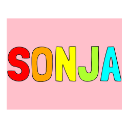 Pobarvana pobarvanka - Pobarvanka imena SONJA