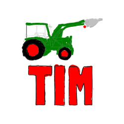 Pobarvana pobarvanka - Pobarvanka imena TIM in traktor 2