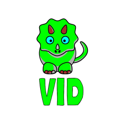 Pobarvana pobarvanka - Pobarvanka imena VID in pobarvanka dinozavra triceratops