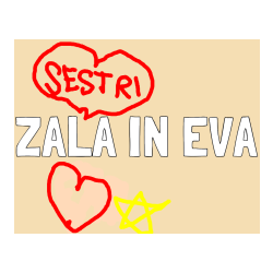 Pobarvana pobarvanka - Pobarvanka imena ZALA IN EVA