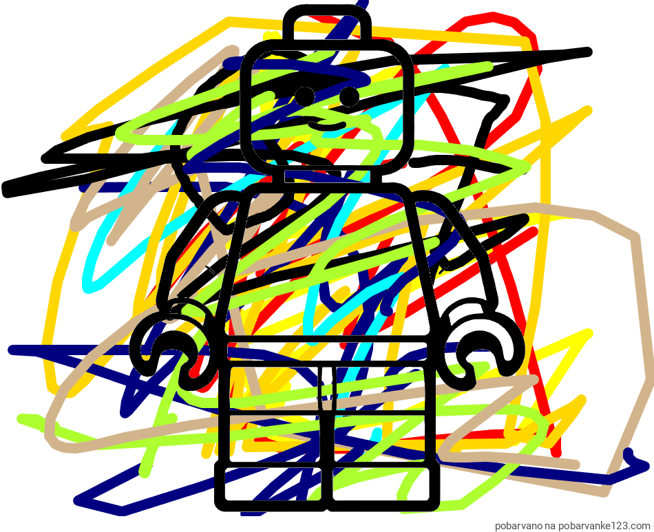 POBARVANA POBARVANKA - Pobarvanka LEGO figurice fanta