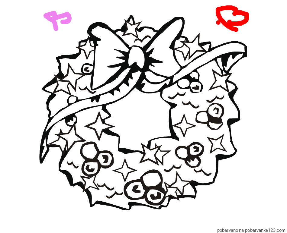 POBARVANA POBARVANKA - Pobarvanka lepega adventnega venčka