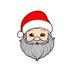 Pobarvana pobarvanka - Pobarvanka ljubke božičkove glave