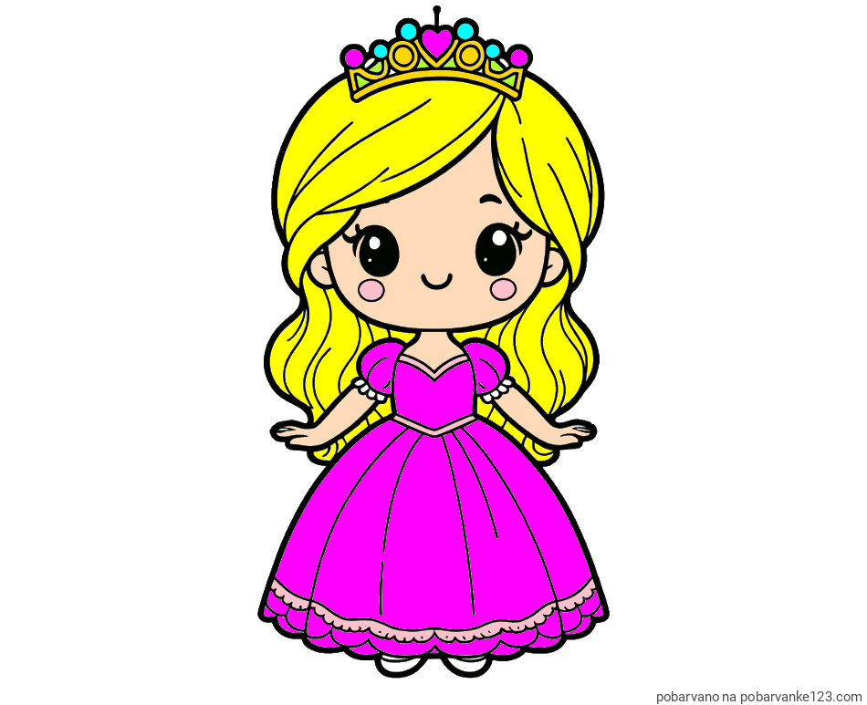 POBARVANA POBARVANKA - Pobarvanka ljubke princeske