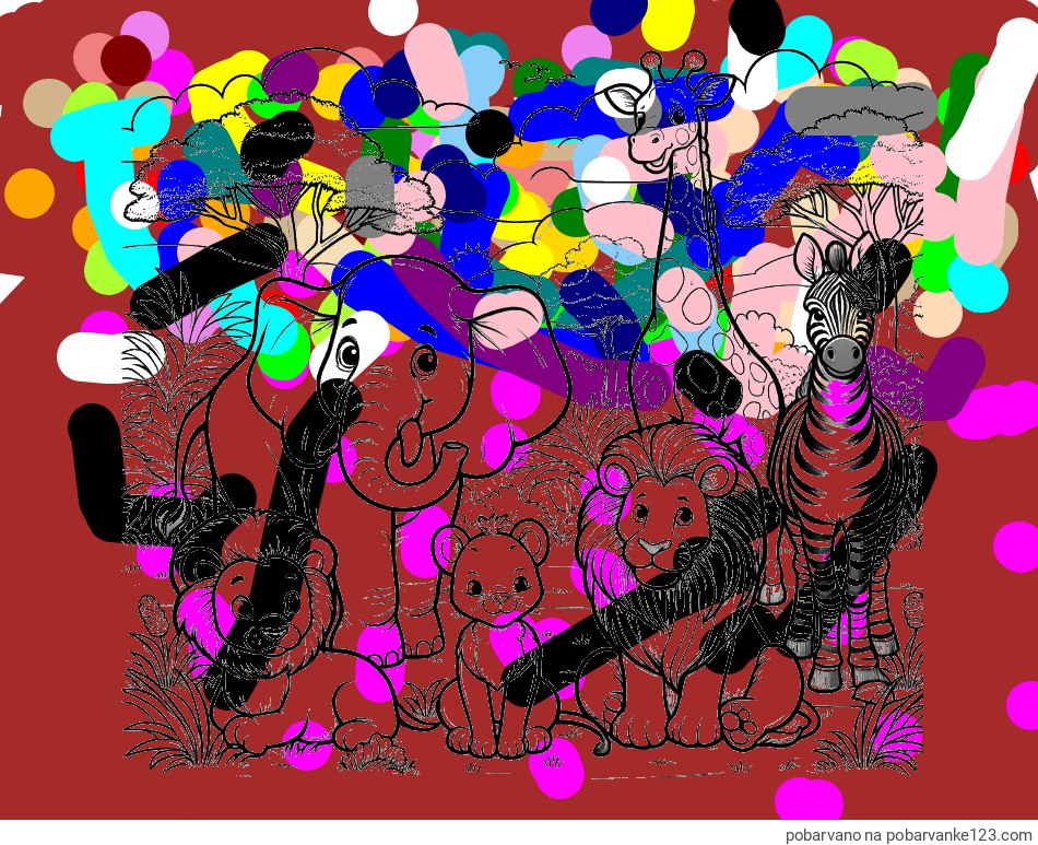 POBARVANA POBARVANKA - Pobarvanka ljubkih živali