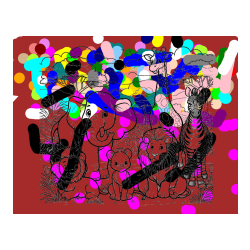 Pobarvana pobarvanka - Pobarvanka ljubkih živali