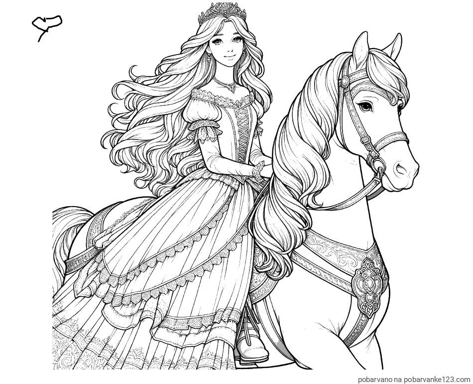 POBARVANA POBARVANKA - Pobarvanka nasmejana princese na konju