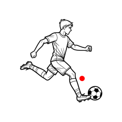 Pobarvana pobarvanka - Pobarvanka nogometaša v napadu