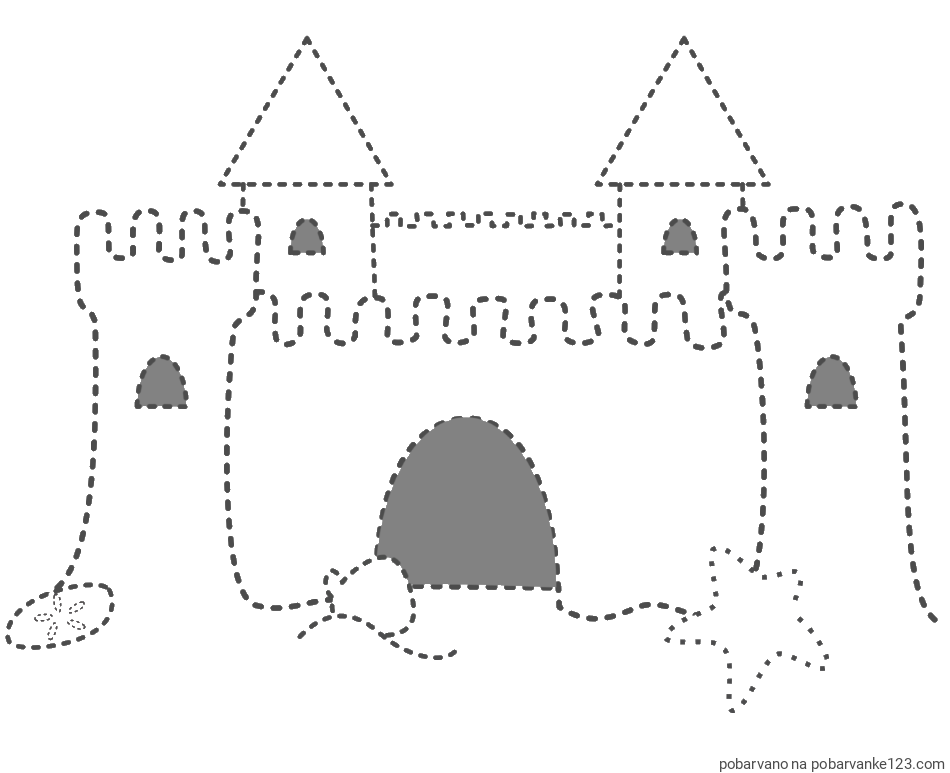 POBARVANA POBARVANKA - Pobarvanka peščenega gradu