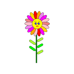 Pobarvana pobarvanka - Pobarvanka preproste cvetlice