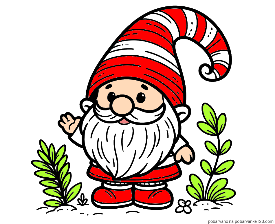 POBARVANA POBARVANKA - Pobarvanka prijaznega škrata oz. palčka