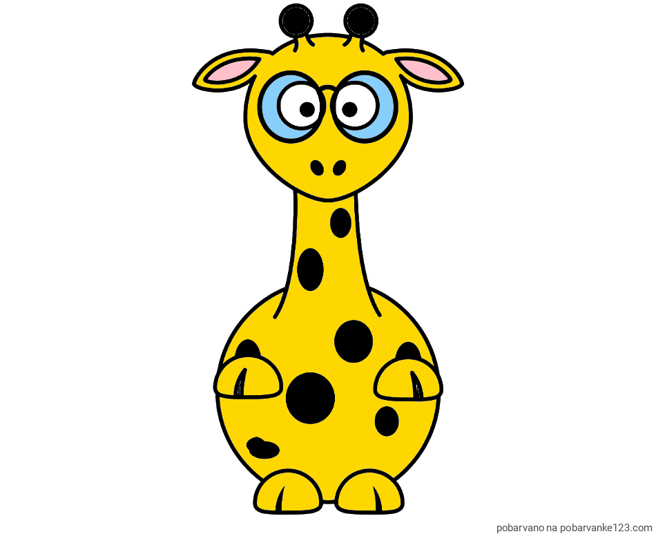 POBARVANA POBARVANKA - Pobarvanka prikupne žirafe