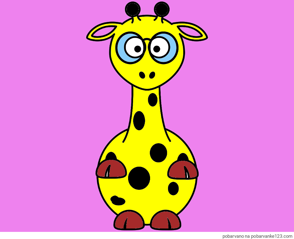 POBARVANA POBARVANKA - Pobarvanka prikupne žirafe