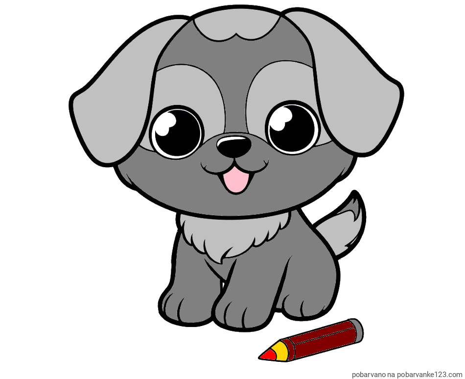 POBARVANA POBARVANKA - Pobarvanka prikupnega kužka