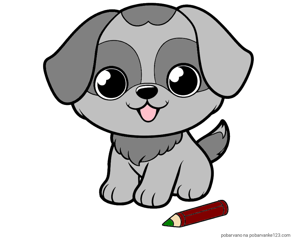 POBARVANA POBARVANKA - Pobarvanka prikupnega kužka