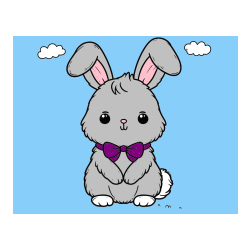 Pobarvana pobarvanka - Pobarvanka prikupnega zajčka