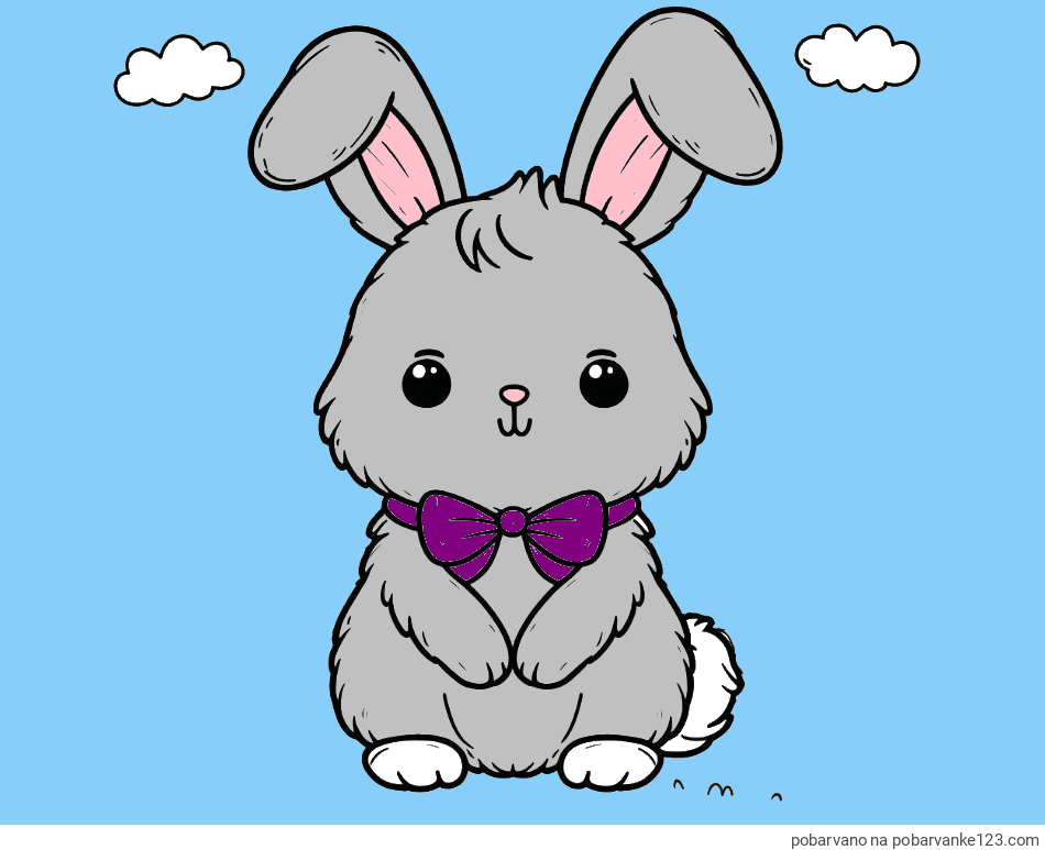 POBARVANA POBARVANKA - Pobarvanka prikupnega zajčka