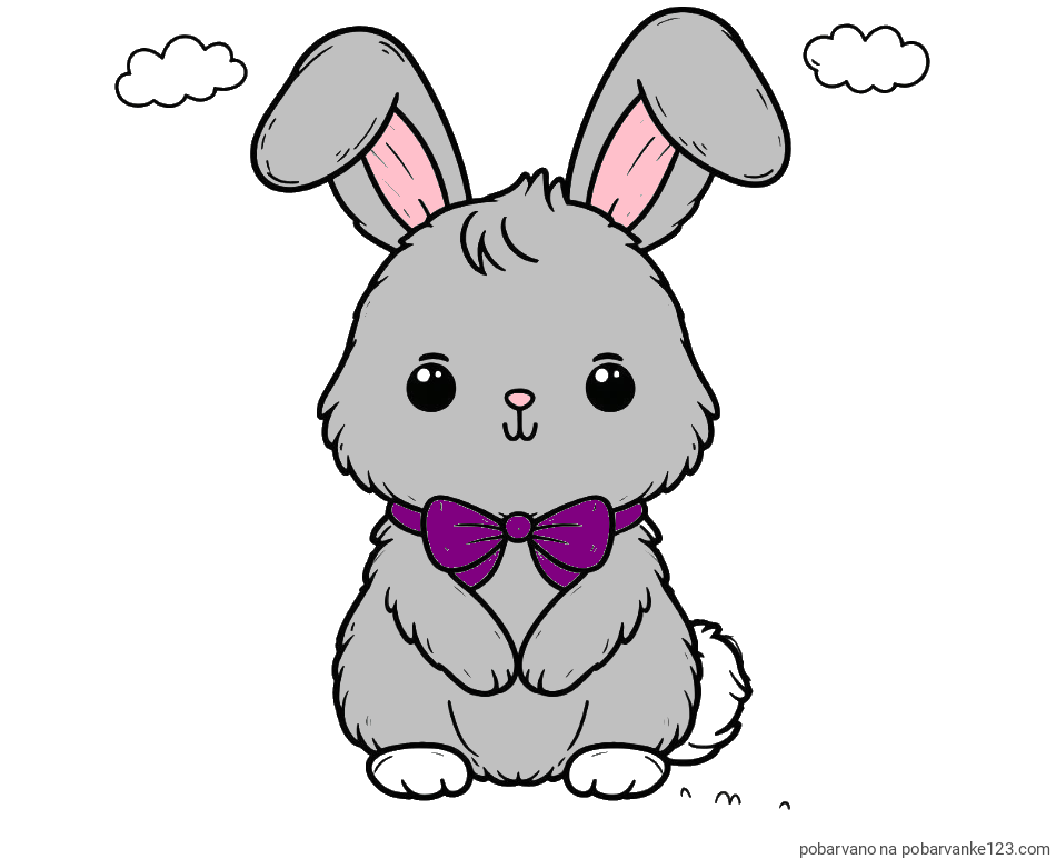 POBARVANA POBARVANKA - Pobarvanka prikupnega zajčka